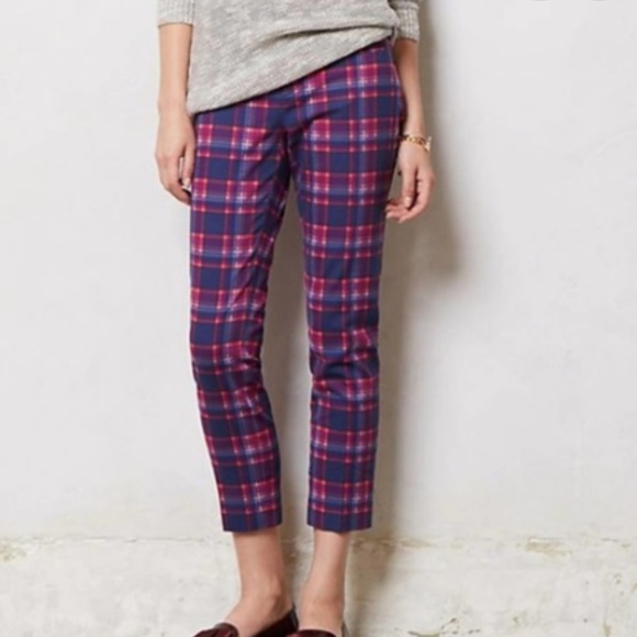 NWT Anthro Cartonnier "Charlie" Plaid Pants